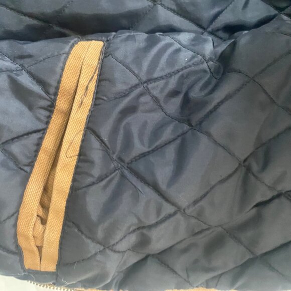 Vintage Dunbrooke Canvas Jacket Mens XL Tan Corduroy Collar Quilted Lined Utilit - Picture 7 of 13